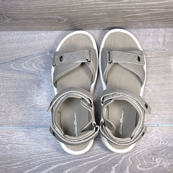 Eddie Bauer Rosecliff Women’s Sz 8 Taupe Gray Slingback Hook & Loop Sport Sandal - Picture 5 of 10